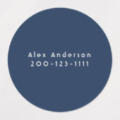 Bleu Grand adhésif imperméable Étiquettes de l'enf (Design 1)