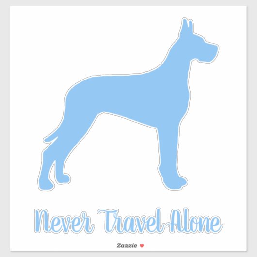 Bleu Grand Dane autocollant chien, Sticker en viny (Feuille)