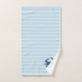 Bleu Grille de peinture de crabe (Serviette à main)