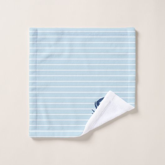 Bleu Grille de peinture de crabe (Gant de toilette)