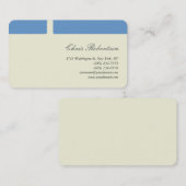 Bleu gris beige angle rond Carte de visite de scri (Devant / Derrière)