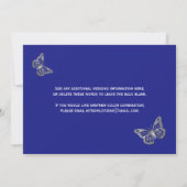 Bleu, Gris, Blanc Tropical Beach Invitation de mar (Dos)