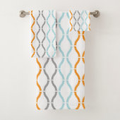 Bleu, gris et orange, rayures funèbres motif (En situation)