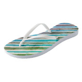Bleu, gris et vert tongs (Incliné)