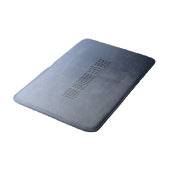 Bleu Gris Gradient tapis de bain texte personnalis (Angle)