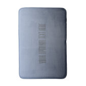 Bleu Gris Gradient tapis de bain texte personnalis (Devant (Vertical))