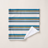 Bleu, gris, or sur lin (Gant de toilette)