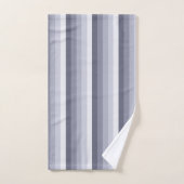 Bleu gris rayures (Serviette à main)