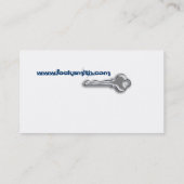 Bleu grunge de carte de visite de serrurier (Dos)