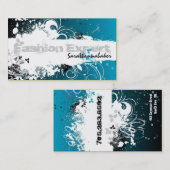 Bleu grunge d'éclaboussure de carte de visite de (Devant / Derrière)