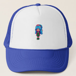 Bleu haar meisjes hoed trucker pet