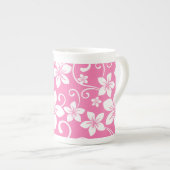 BLEU HAWAII (BULLE GUM ROSE) BONE CHINE MUG (Devant droit)