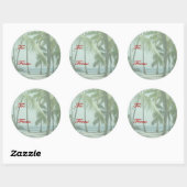 Bleu Hawaiian étiquette cadeau (Feuille)