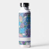 Bleu Haza floral Bouteille d'eau personnalisée (Gauche)
