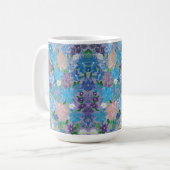 Bleu Haze floral café Mug (Devant gauche)