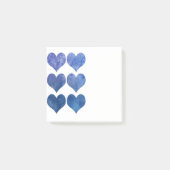 Bleu Hearts Post-it Notes (Devant)