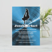 Bleu Hip-Hop Danseur Bar Mitzvah Invitation (Debout devant)