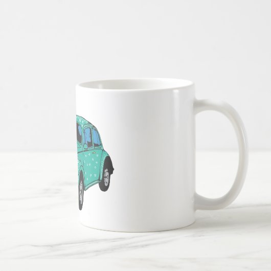 Bleu Hippie voiture classique Mug (Droite)