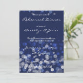 Bleu hiver Thème Mariage Répétition Invitations (Debout devant)