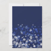 Bleu hiver Thème Mariage Répétition Invitations (Dos)