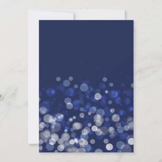 Bleu hiver Thème Mariage Répétition Invitations (Dos)