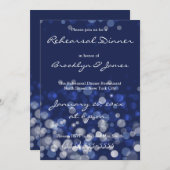 Bleu hiver Thème Mariage Répétition Invitations (Devant / Derrière)