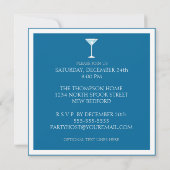 Bleu Holiday Cocktail Fête Invitation (Dos)