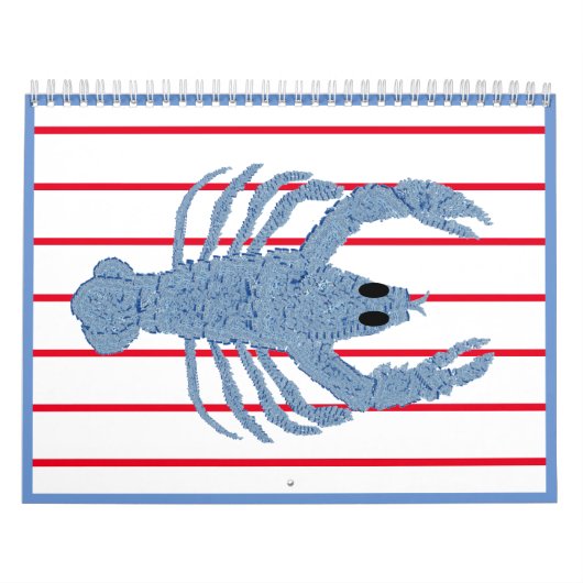 Bleu Homard Français Rouge Calendrier (Protection)