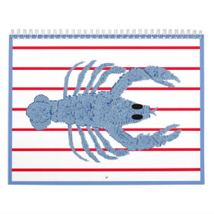 Bleu Homard Français Rouge Calendrier