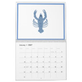 Bleu Homard Français Rouge Calendrier (Jan 2027)