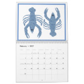 Bleu Homard Français Rouge Calendrier (Feb 2027)