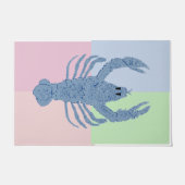 Bleu Homard Ginger Jar Jarres Drapeau tapis Porte  (Devant)