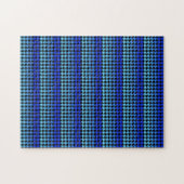 Bleu houndstooth motif challenge puzzle (Horizontal)