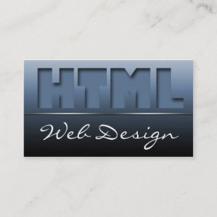 Bleu HTML Web Design Carte de visite élégant