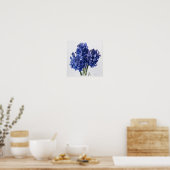 Bleu Hyacinth Flower Art Imprimer Poster (Cuisine)