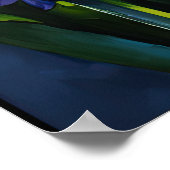 Bleu Hyacinth Flower Art Imprimer Poster (Coin)