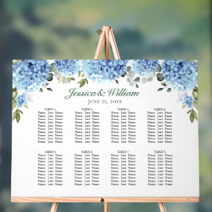 Bleu Hydrangea 8 Tables SIÈGE GRAPHIQUE Acrylique
