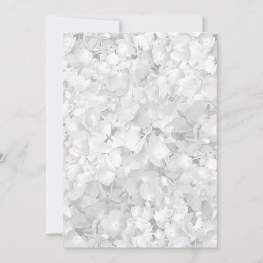 Bleu Hydrangea Faire-part de mariage en calque enc (Dos)