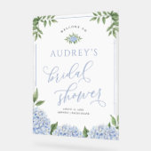 Bleu Hydrangea Fleur Douche personnalisée Peint (Angle)