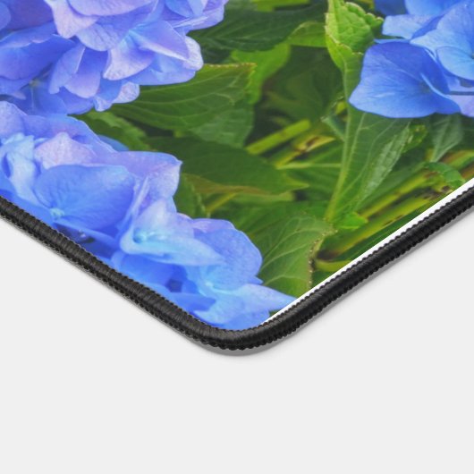 Bleu Hydrangea Jardin Fleurs Bureau Mat Pad (Coin)