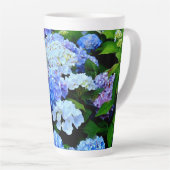 Bleu Hydrangée Latte Mug (Angle droit)