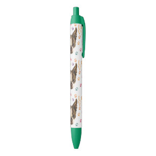 Bleu I Love Animaux de compagnie Stylo mignon Chien de
