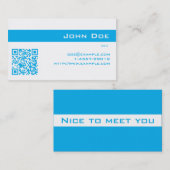 Bleu impérial de carte de visite (Devant / Derrière)