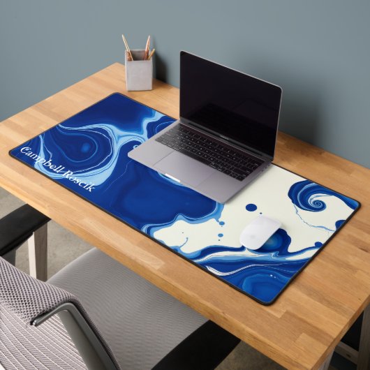 Bleu Indigo Abstrait Moderne Professionnel (Bureau 2)