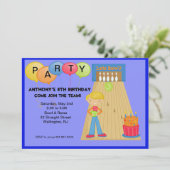 Bleu, invitation de roulement de fête (Debout devant)