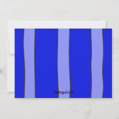 Bleu, invitation de roulement de fête (Dos)