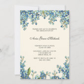 Bleu Invitation photo de la fête de graduation bot (Devant)