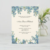 Bleu Invitation photo de la fête de graduation bot (Debout devant)