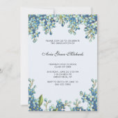 Bleu Invitation photo de la fête de graduation bot (Devant)