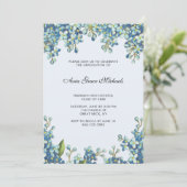 Bleu Invitation photo de la fête de graduation bot (Debout devant)